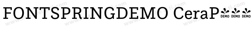 FONTSPRINGDEMO CeraP字体转换
